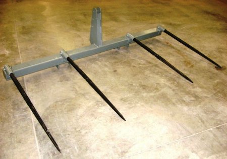 3 Point 42" Four Tine Bale Spear Cat II or III