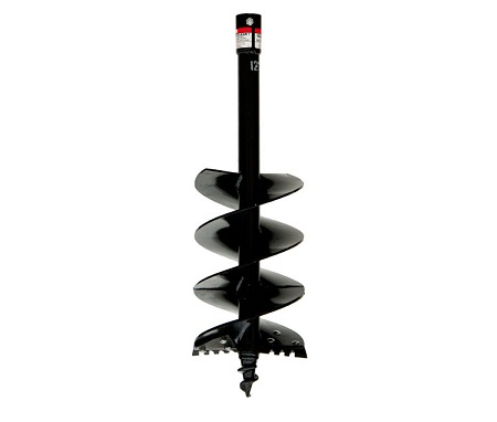 12" x 40" Double Flight Dirt Auger Serrated Edge 2" Round