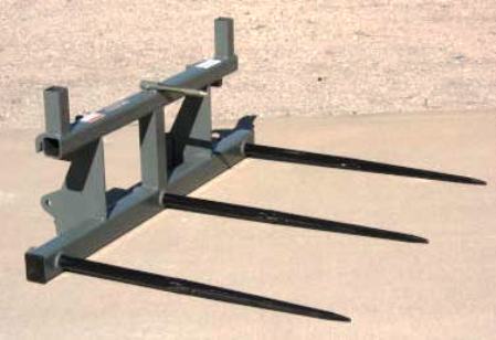 26" Triple Tine Bale Spear with Euro/Global Mount
