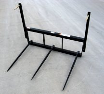 42" Triple Tine Bale Spear for Loader LESS Mounting Brackets