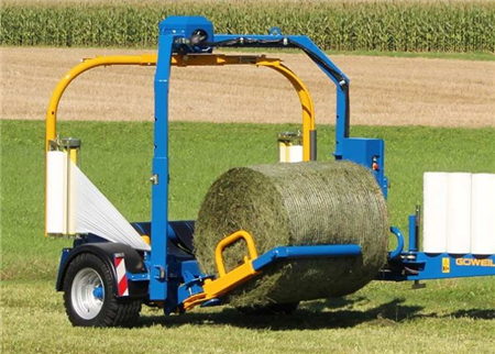 G5020 GÖWEIL Trailed round bale wrapper with twin wrapping arms - with PROFI Controls