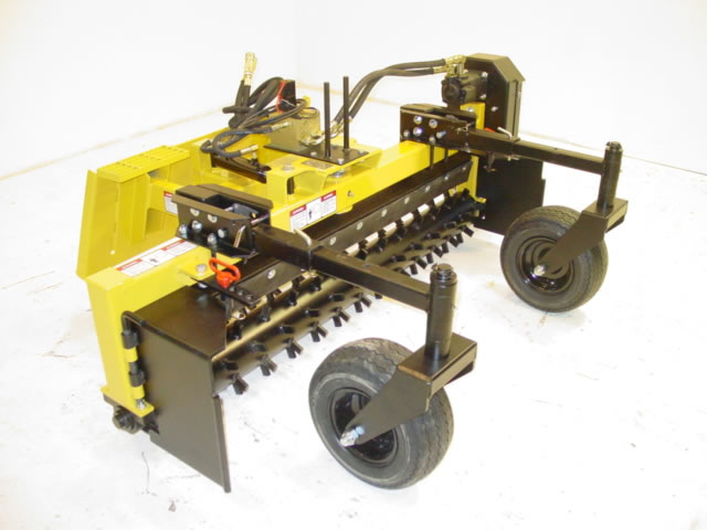 6 ft. HD Power Landscape Rake Sabre Rotor Skidsteer Mount