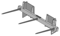 26" Triple Tine Bale Spear With Skidsteer Mount